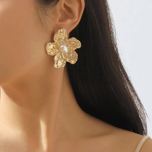 Golden Magnolia Earrings