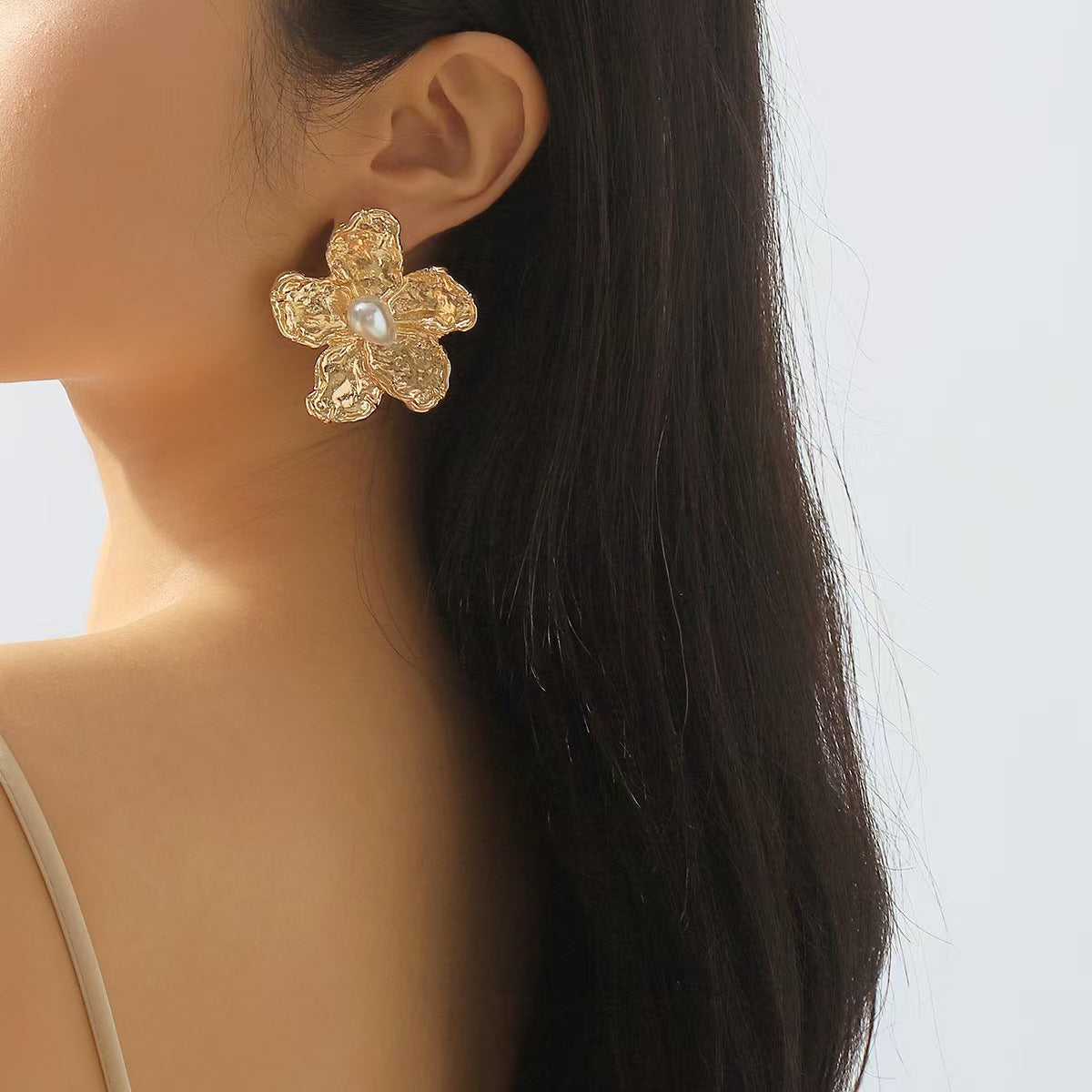 Golden Magnolia Earrings