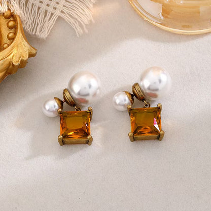 Amber Flame Earrings