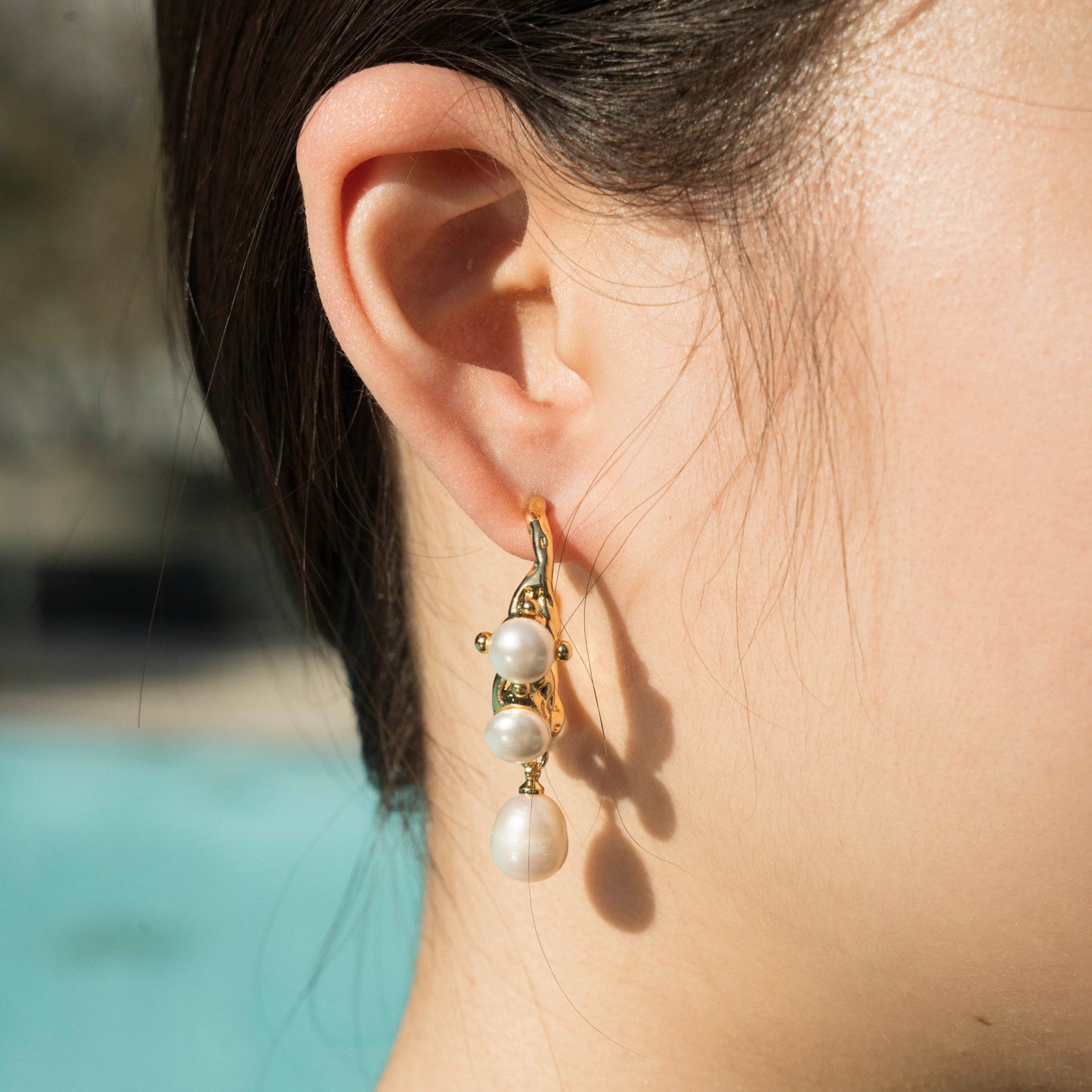 Ocean Crest Pearl Earrings