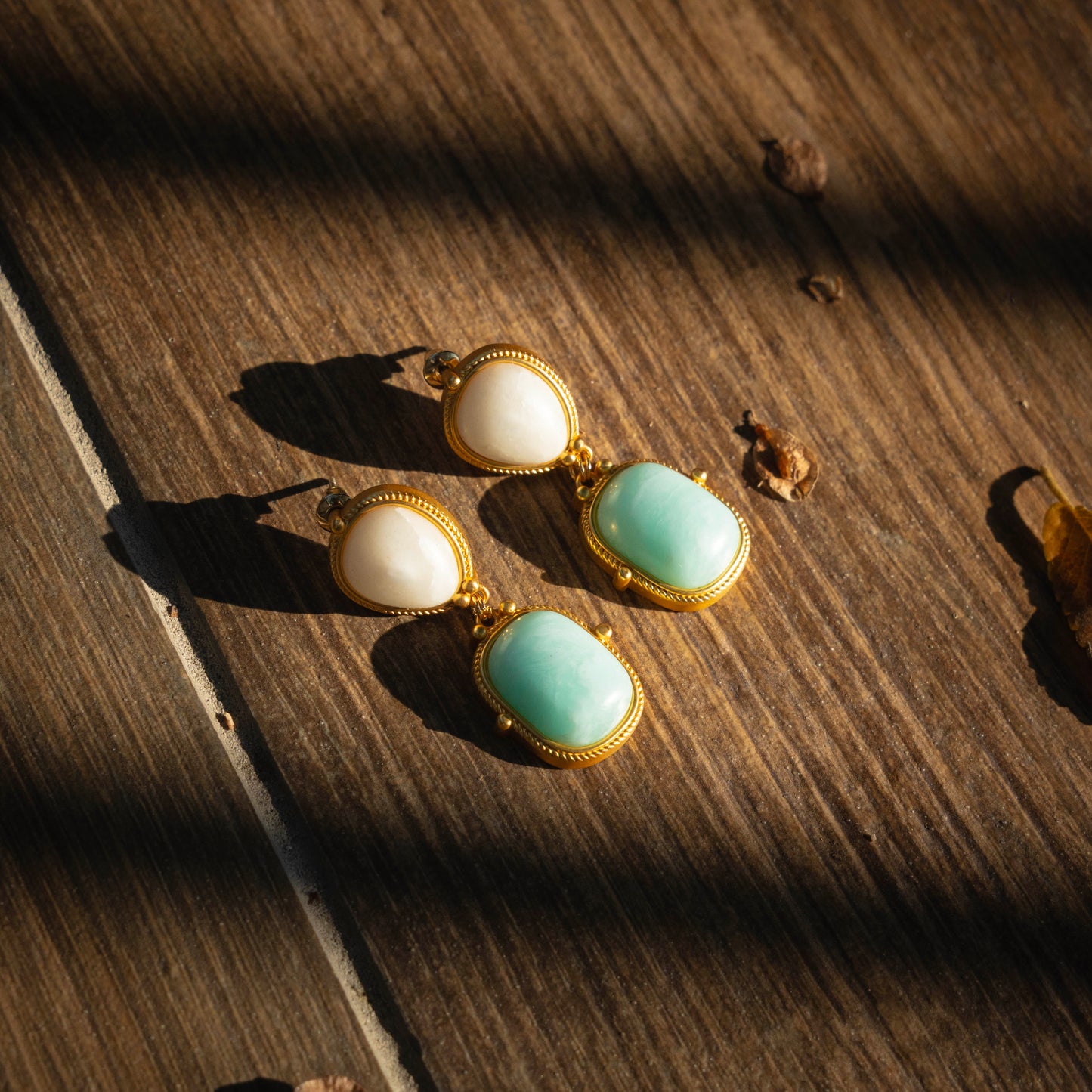 Serene Gemstone Drop Earrings