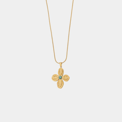 Turquoise Lotus Necklace